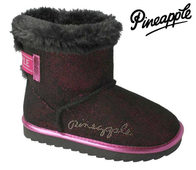 Pineapple Girls Sparkle Boots Black
