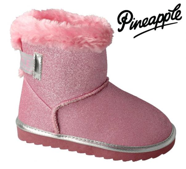 Pineapple Girls Sparkle Boots Pink
